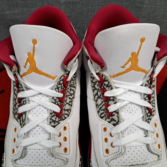 %Size 13 Nike Air Jordan 3 Retro Cardinal Red Classic Men Sneakers AJ8 main image 3